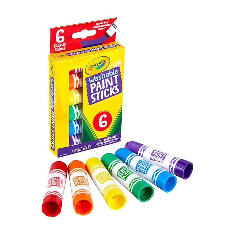 Crayola Washable Paint Sticks (6 Colors) - Image 2
